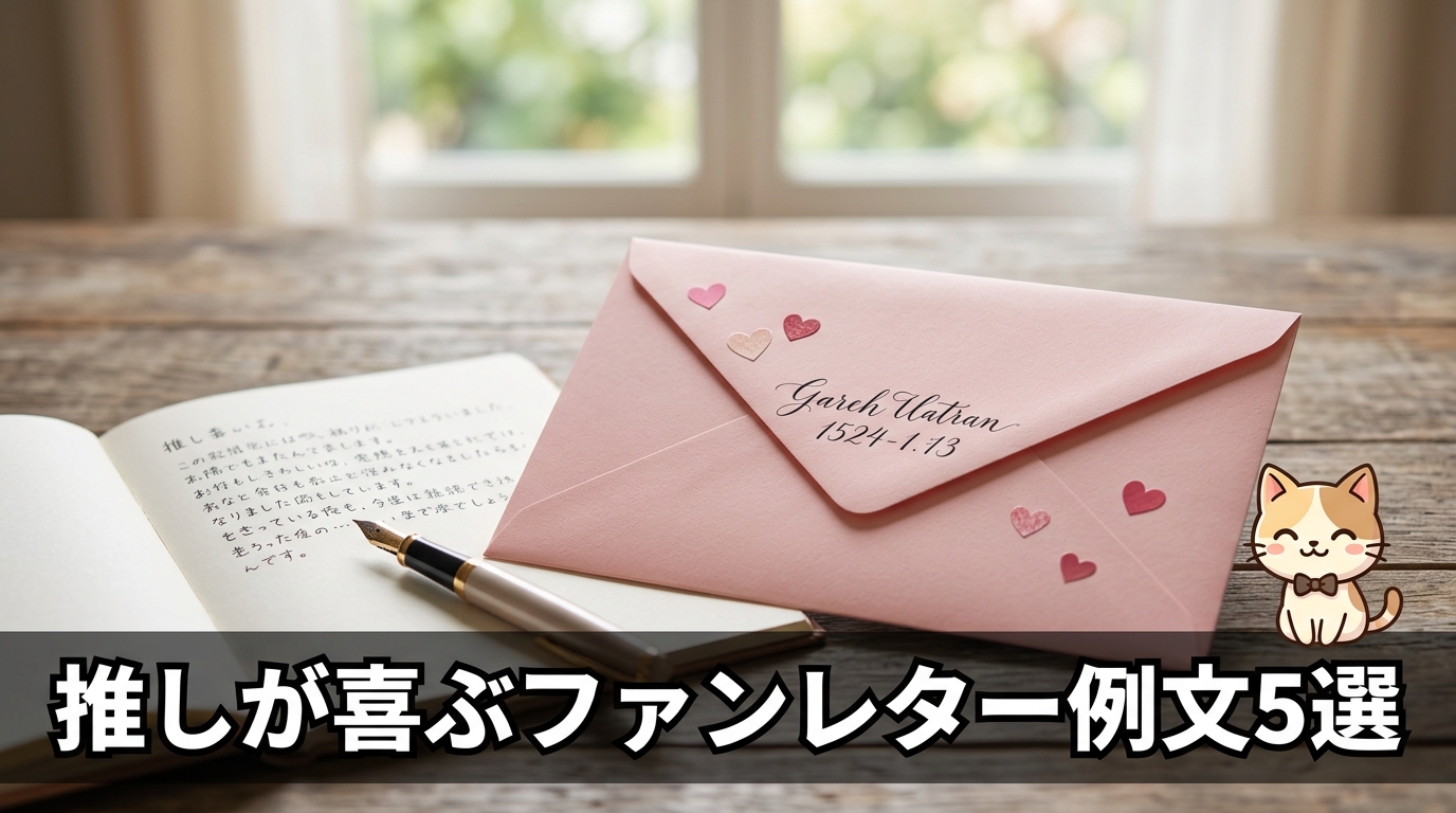 推しが喜ぶファンレター例文5選