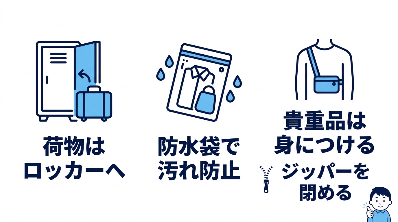 汚れや盗難を防ぐシーン別の対策方法