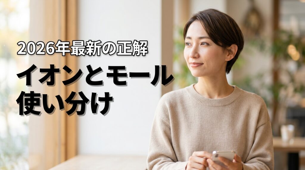 【2026年】買い物かレジャーかで選ぶ！イオンスタイルとイオン・モールの正解